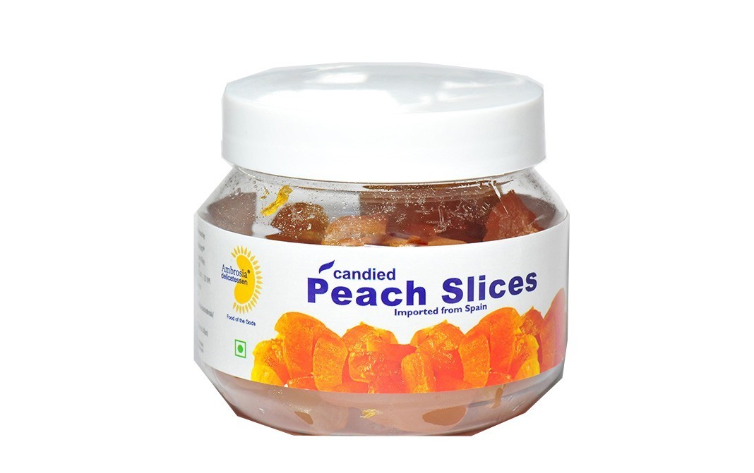 Ambrosia Delicatessen Candied Peach Slices    Jar  250 grams